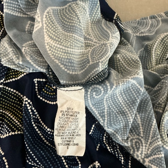 Espresso Floral Navy Sleeveless Dress Size small - Picture 7 of 7